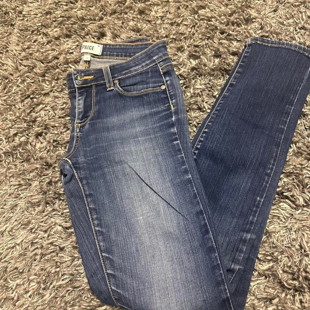 PAIGE Womens Jeans Skinny Blue Wash Stretch Denim Size 25
